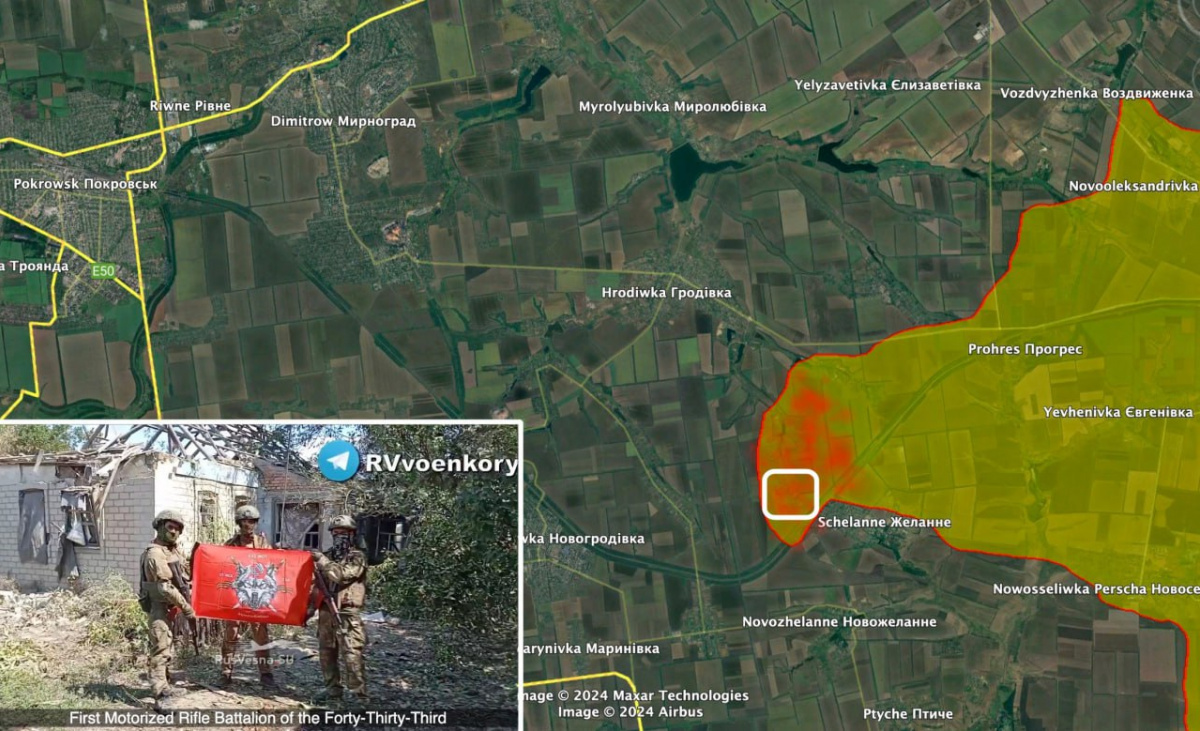 Російські військові наблизилися до Покровська Донецької області на відстань 15 кілометрів. Карта: BILD 