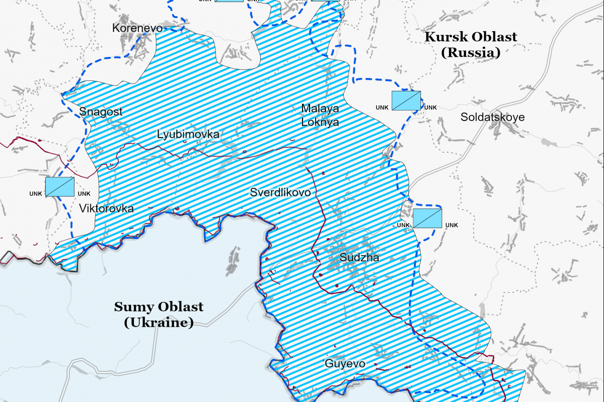 Ситуація в районі наступу ЗСУ у Курській області. Фото: карта ISW