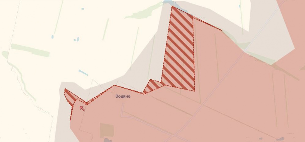 Просування російських військ поблизу Водяного під Вугледаром. Фото: карта DeepState