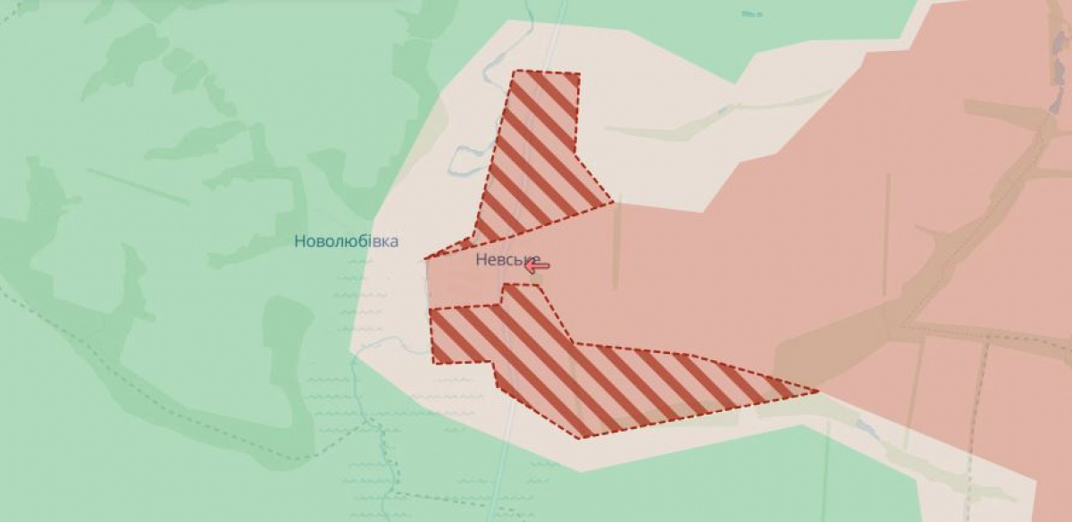 Окуповане село Балка Журавка на Луганщині. Фото: карта DeepState