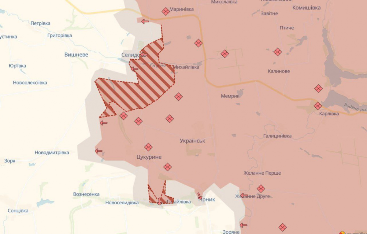 Російська армія просунулась у Селидовому та двох селах Донецької області — DeepState