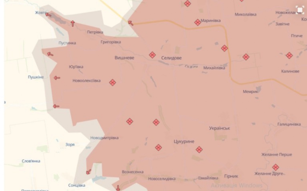 Еще два села в Донецкой области перешли под контроль российской армии. Карта DeepState 