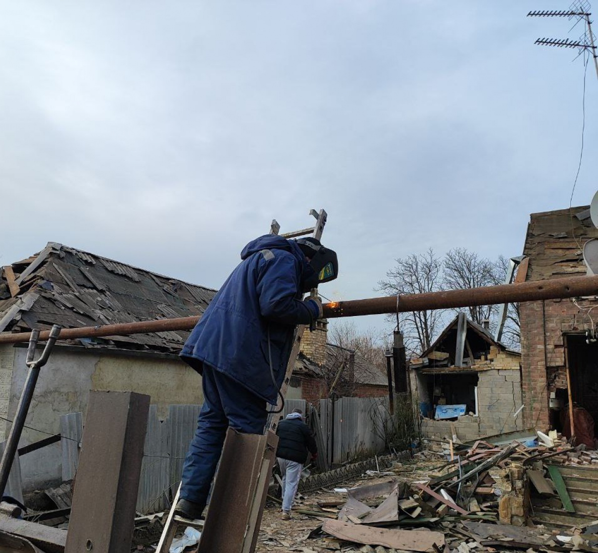 В Константиновке восстановили газоснабжение после обстрела. Фото: Донецкоблгаз 