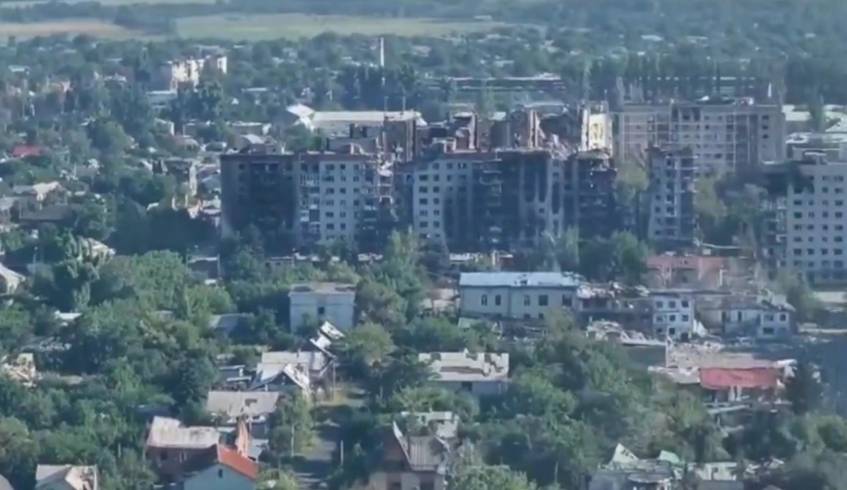 Панорама Покровска с воздуха.