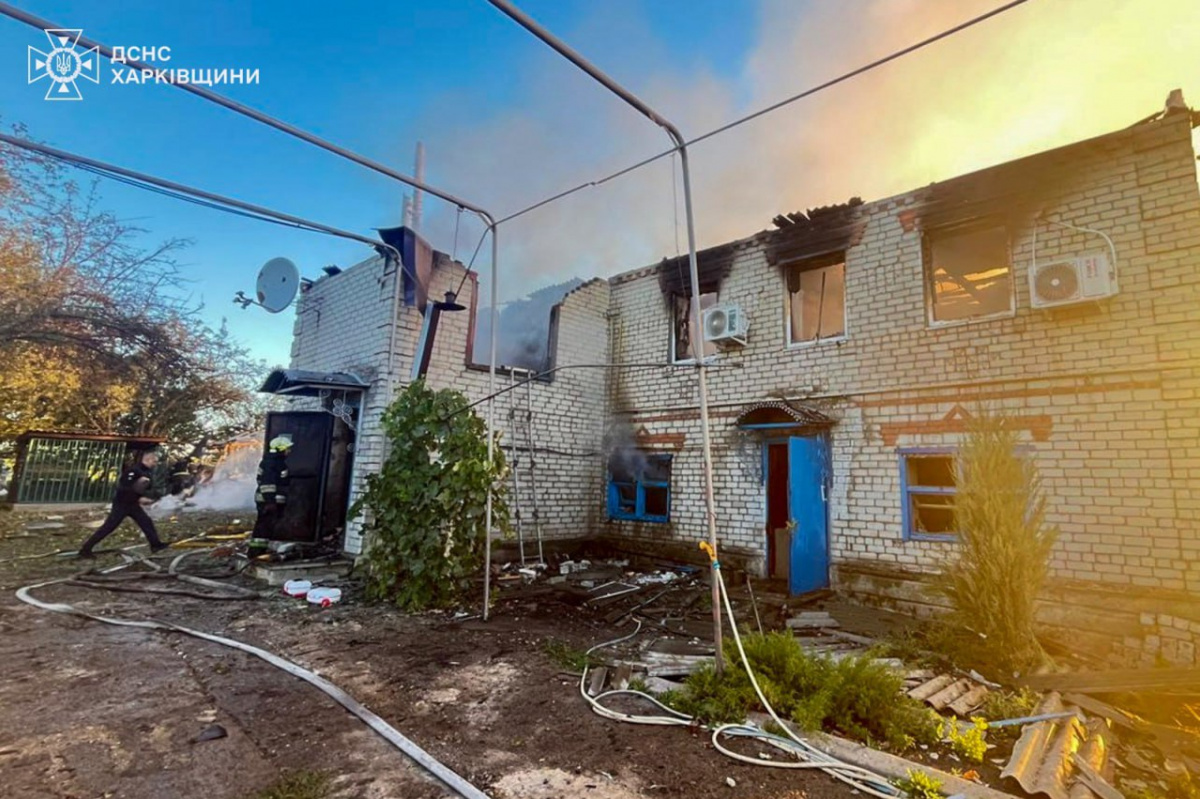 Последствия ночных ударов по Харьковщине. Фото: ДСНС Харьковской области
