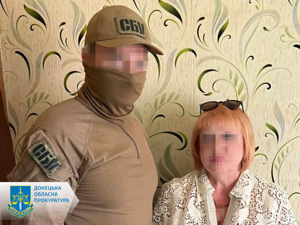 Подозреваемая в сотрудничестве с ФСБ. Фото: Донецкая областная прокуратура
