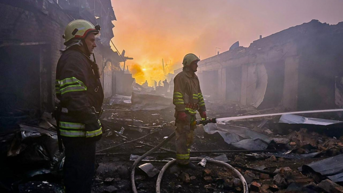 Последствия дронового удара по Белой Церкви. Фото: ГСЧС Киевщины