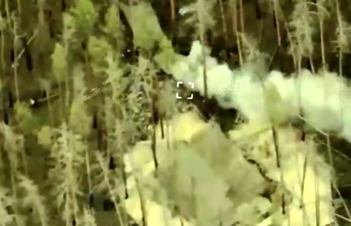 Удар по пункту управления ВС РФ на Лиманском направлении. Фото: кадр из видео