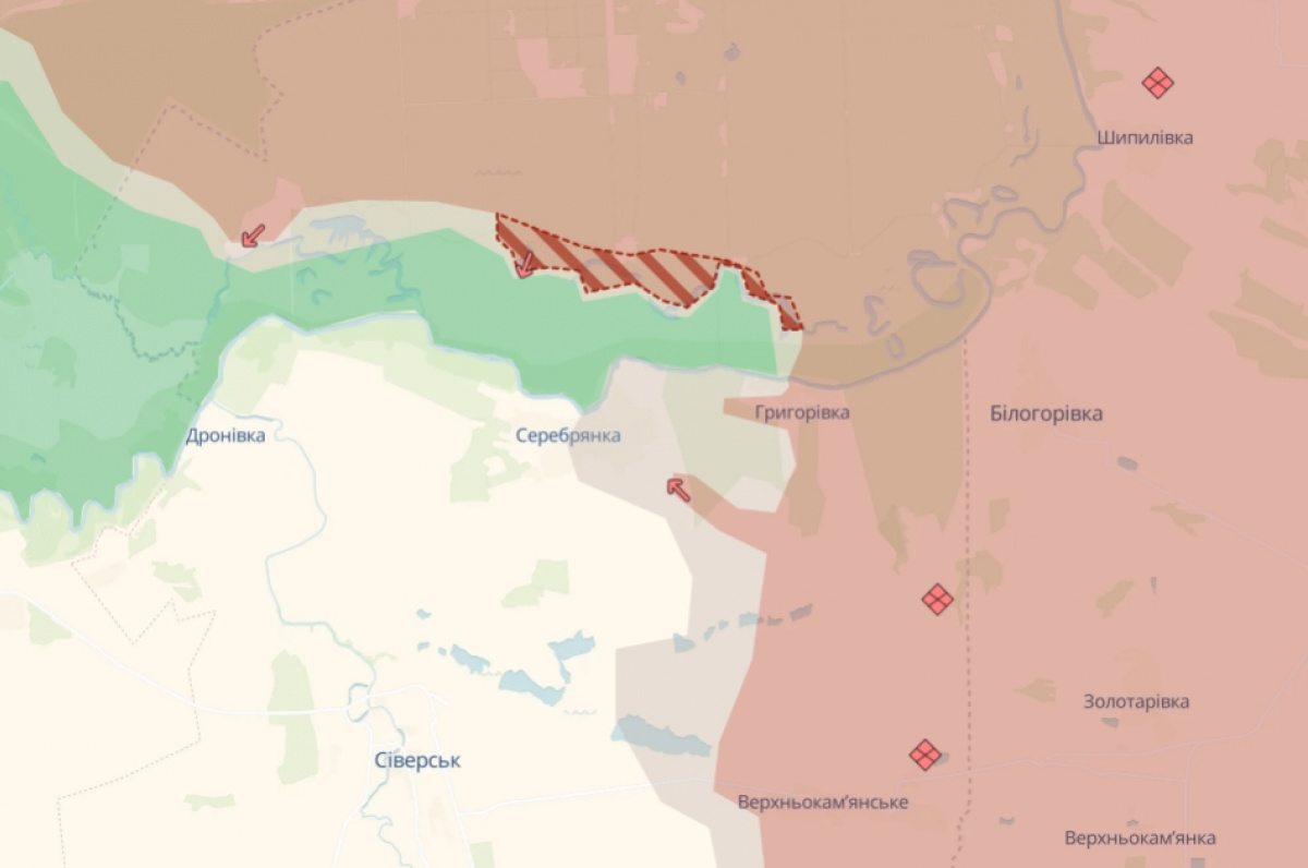 Армія РФ просунулась у Серебрянському лісництві.