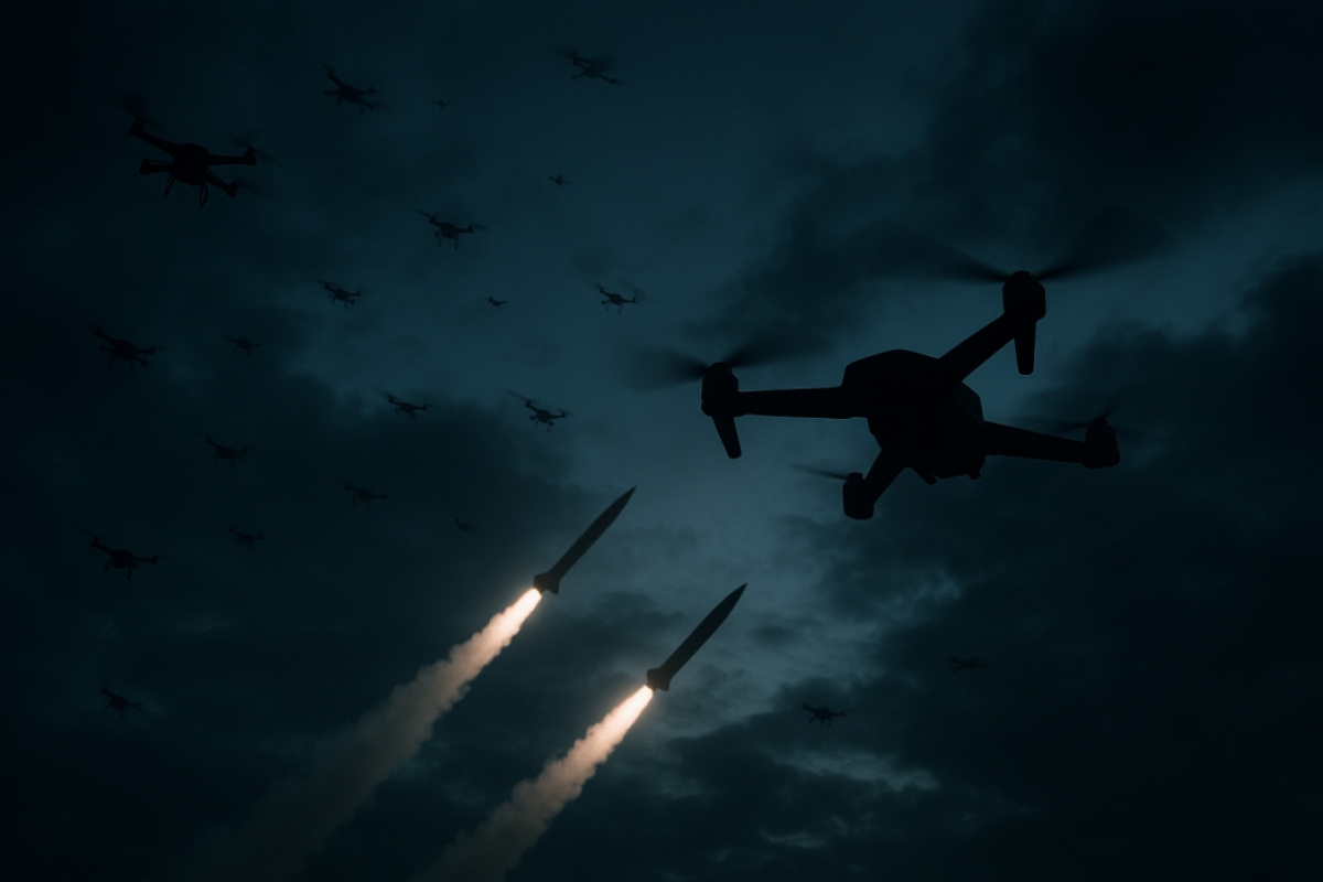 Україна може зазнати масованого удару з боку РФ найближчими днями. Ілюстрація, створена за допомогою ШІ.