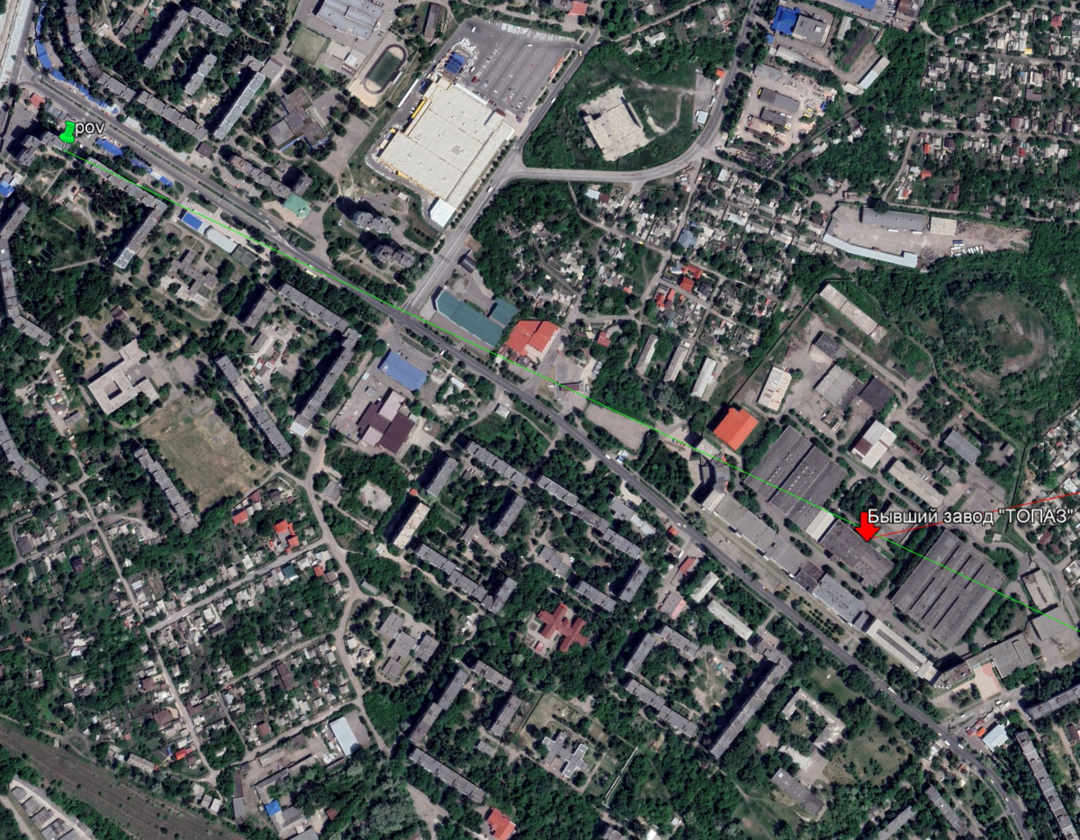 Бывший завод «Топаз» в оккупированном Донецке. Фото: Dnipro Osint