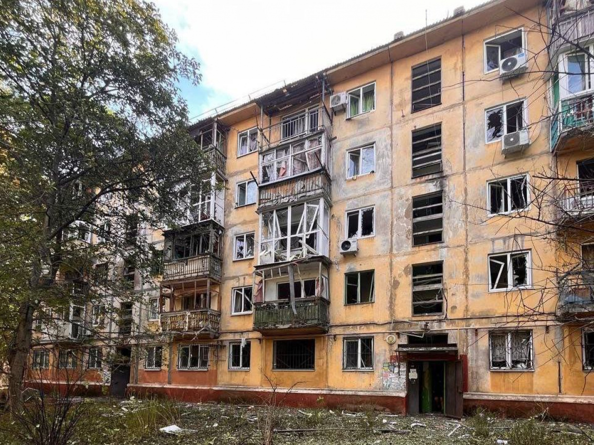 Последствия обстрела Краматорска. Фото: Донецкая ОВА