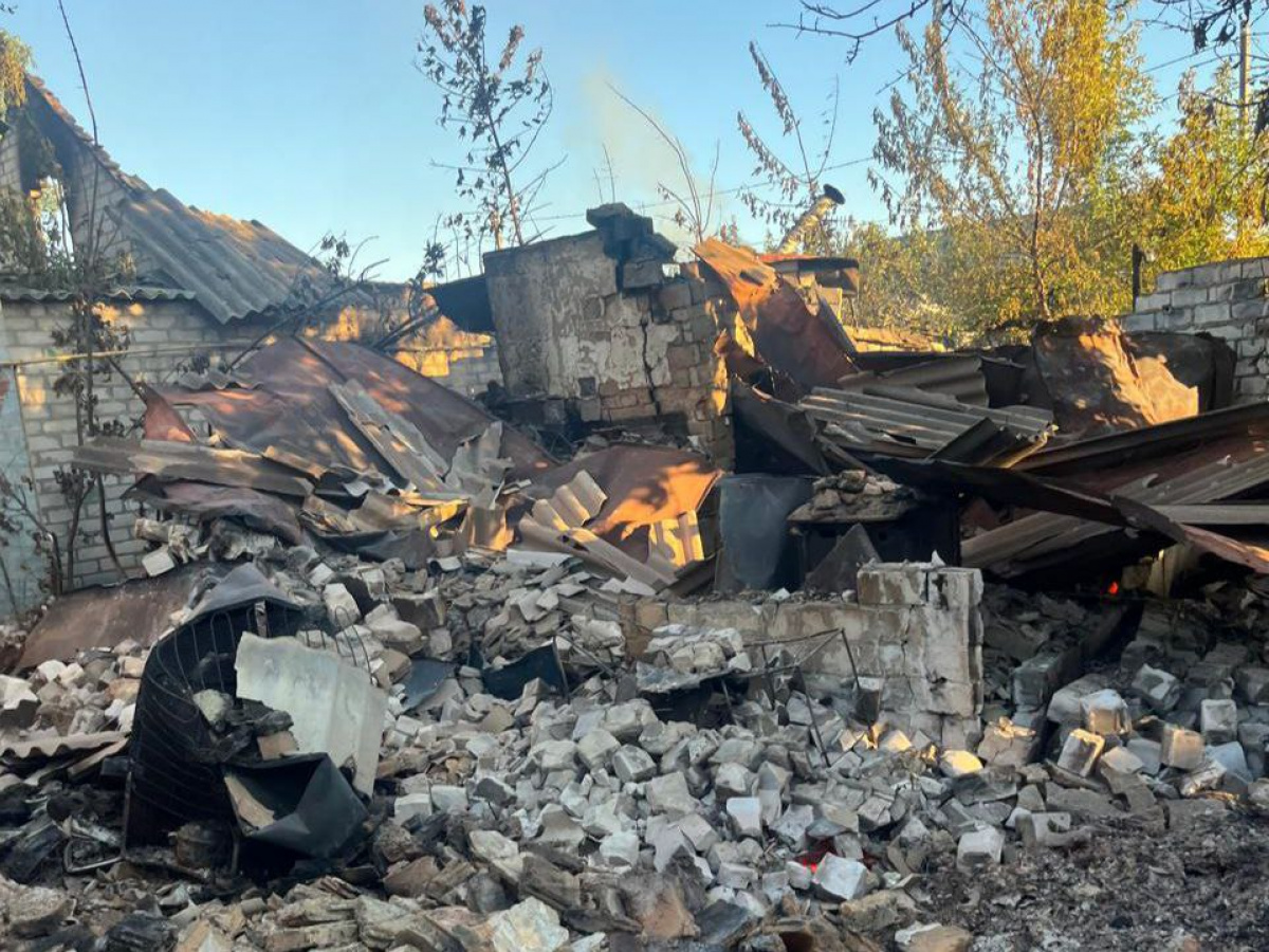 Наслідки російського обстрілу на Донеччині 10 вересня. Фото: ОВА