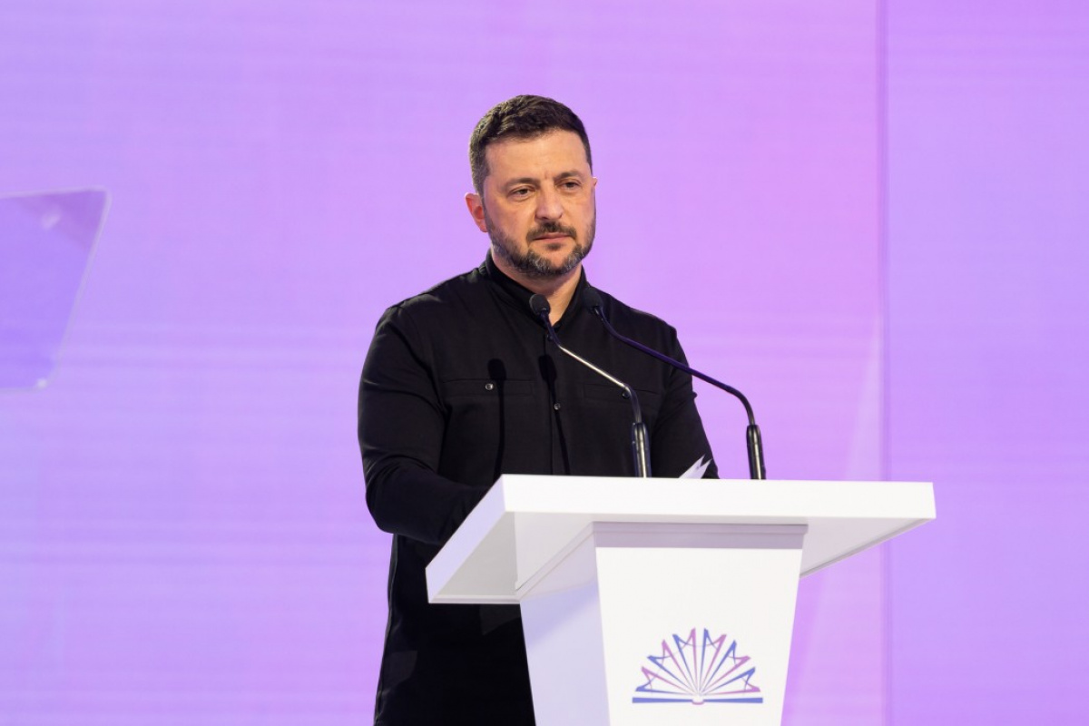 Президент Украины Владимир Зеленский на Саммите первых леди и джентльменов. Фото: ОПУ