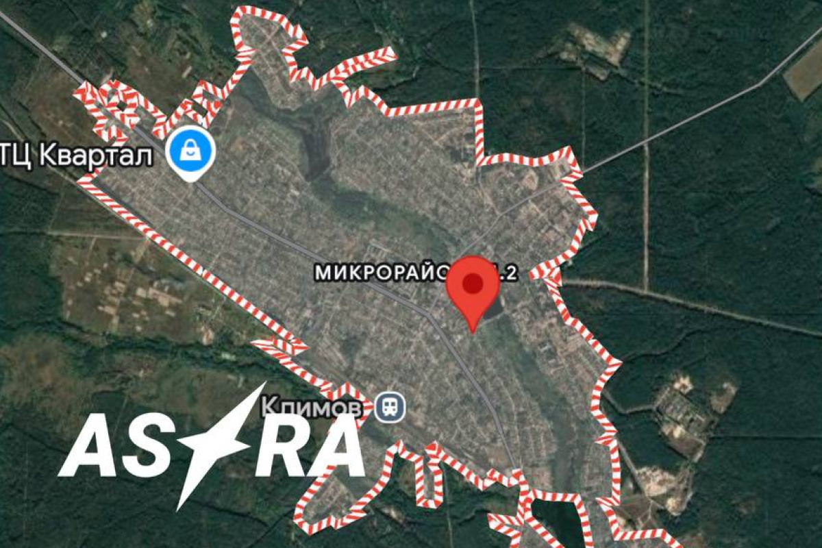 Месторасположение отдела полиции в Климово. Фото: карта ASTRA 