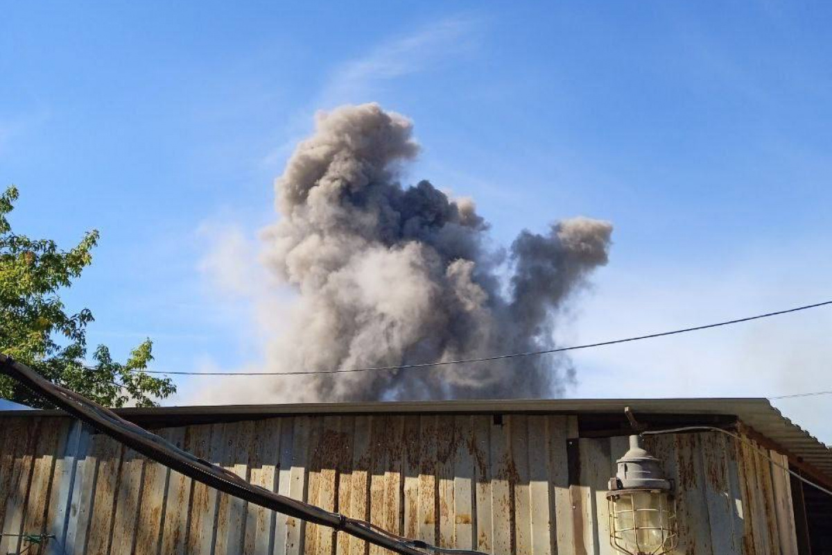 Дым после взрывов в оккупированном Донецке. Фото: соцсети