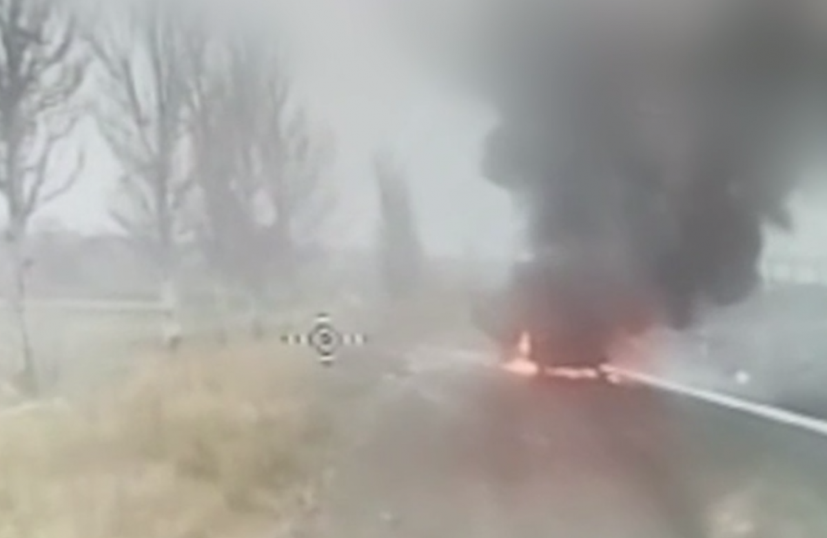 Знищена російська техніка під час штурму Покровська. Фото: кадр із відео