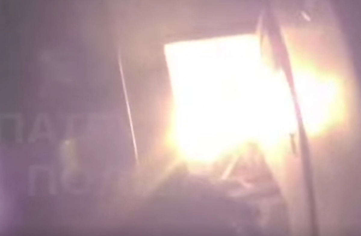 Полицейские опубликовали первые кадры после обстрела Киева