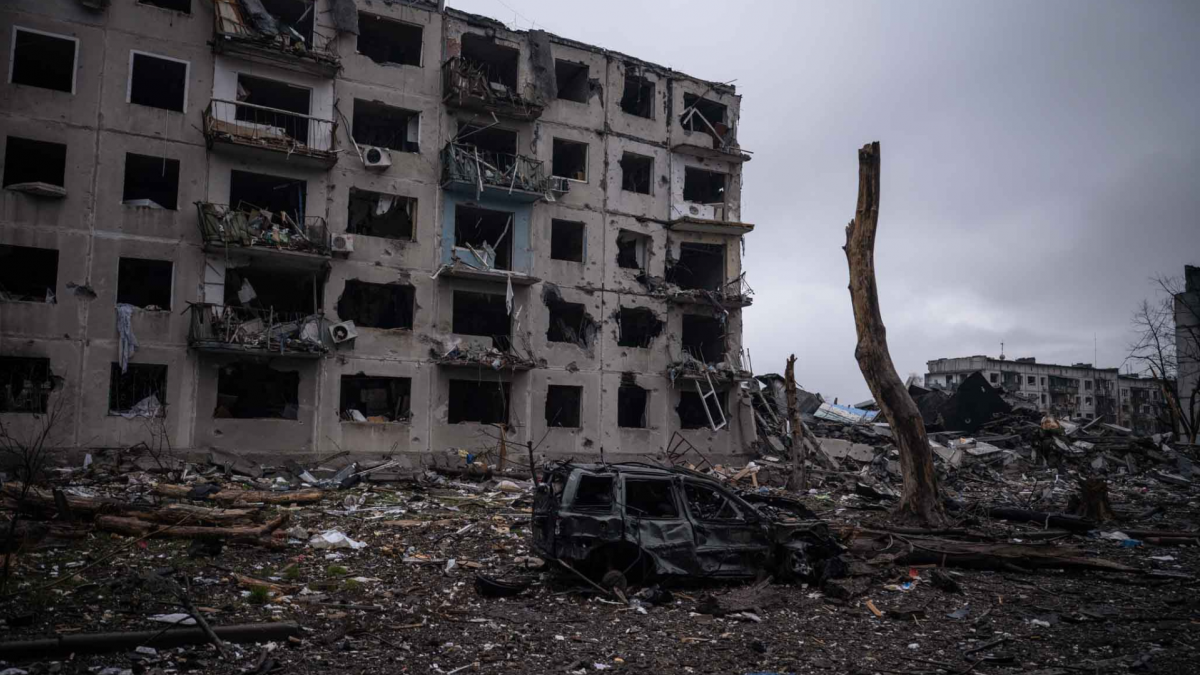 Донецкая область. Разбомбленная Константиновка. Фото: 93-я ОМБр «Холодный Яр»