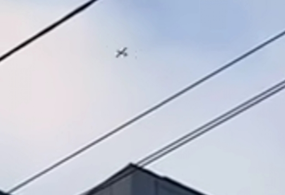 Пролет беспилотника «Шахед-107» над Сумами.