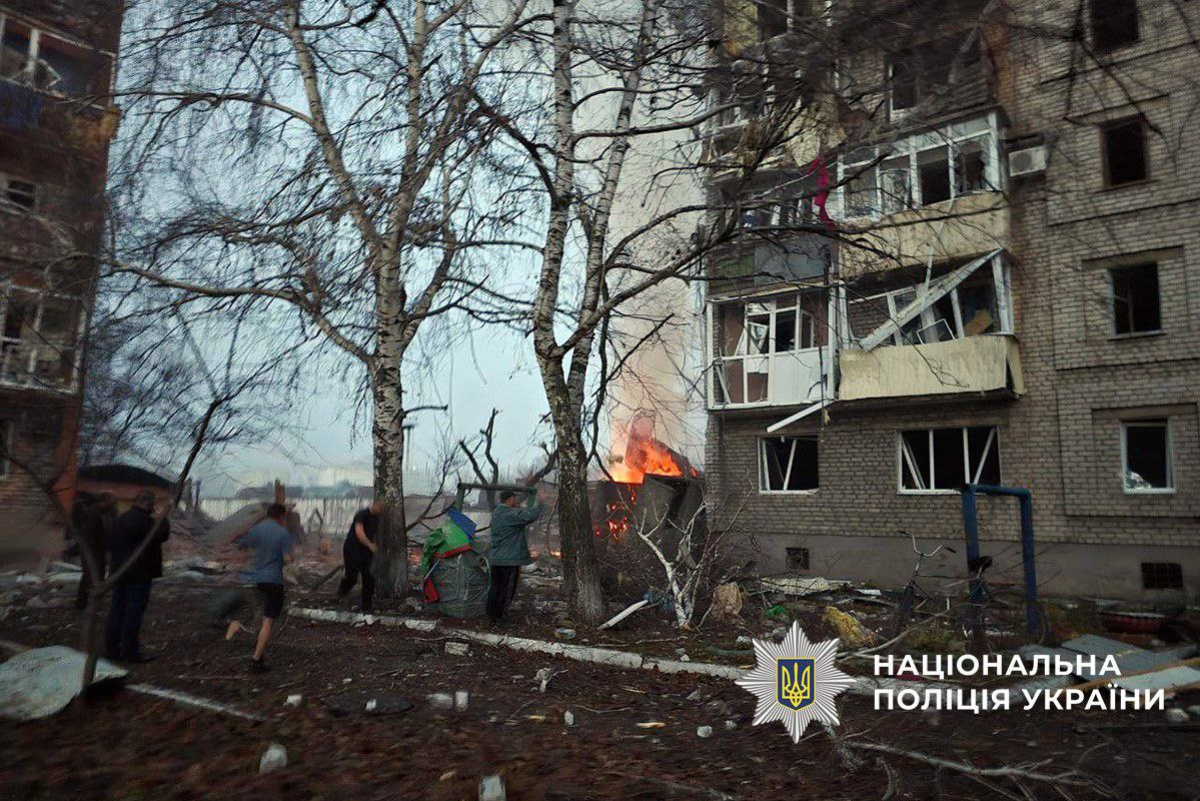 Последствия авиаудара по Славянску. Фото: Нацполиция Украины