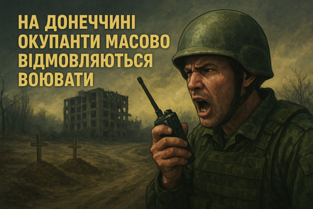 Иллюстрация к перехваченному разговору оккупантов, которые отказываются выполнять боевые задачи в Донецкой области. Создано с помощью ИИ.