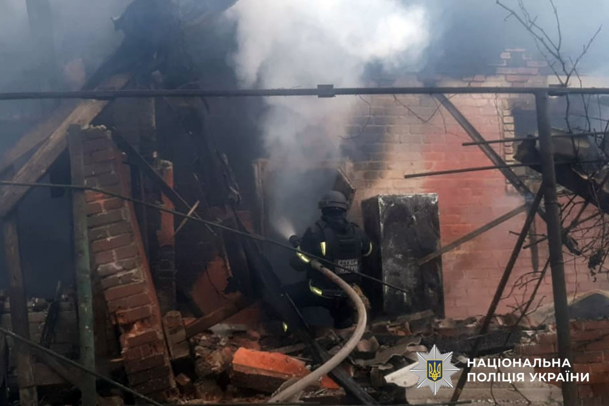 Обстріл Донецької області. Фото: Нацполіція України