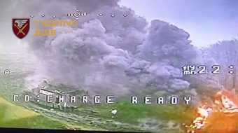 Уничтоженные российские танки на окраинах Мирнограда. Фото: кадр из видео