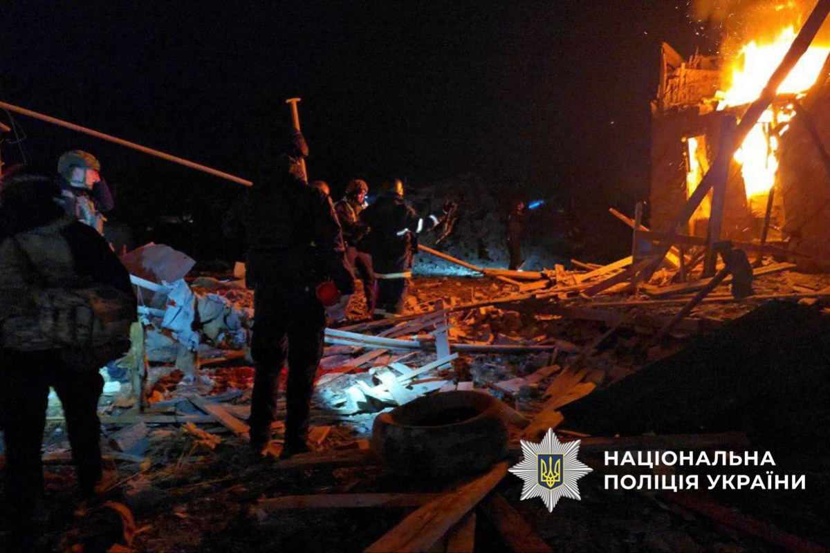 Последствия удара по Славянску. Фото: полиция