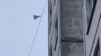 Пролет «Шахеда» над многоэтажным домом.