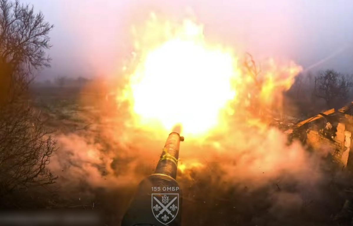 Постріл «Леопарда» по ЗС РФ під Покровськом.