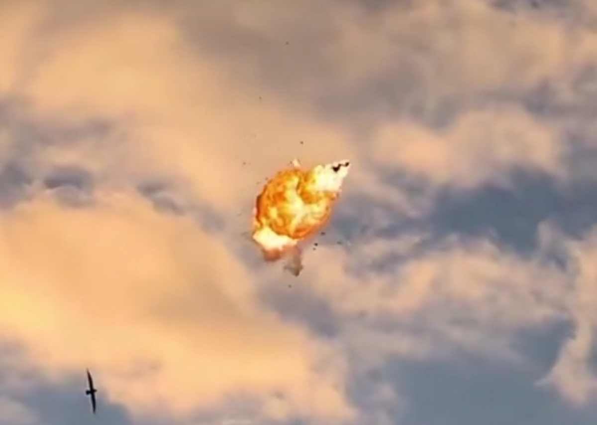 Момент ураження БПЛА.