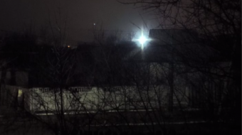 Атака беспилотников на оккупированный Донецк. Кадр из видео