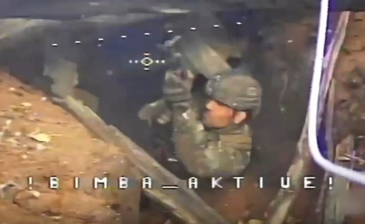 Оккупант перед ударом дрона.