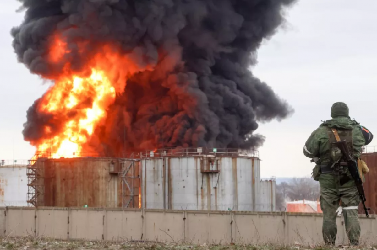 В Белгородской области атакована нефтебаза