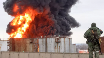 В Белгородской области атакована нефтебаза