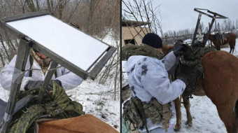 Военные РФ устанавливают Starlink и камеры на лошадей