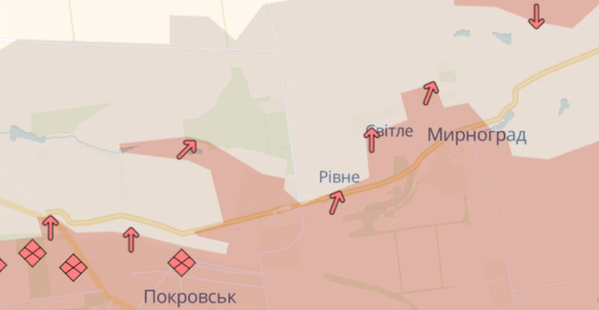 Север Покровска под контролем ВСУ, по Мирнограду ведется оборона. Фото: скриншот 