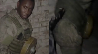 Найманець РФ, на ім'я Франциск з міною ТМ-62, прив'язаною до грудей.