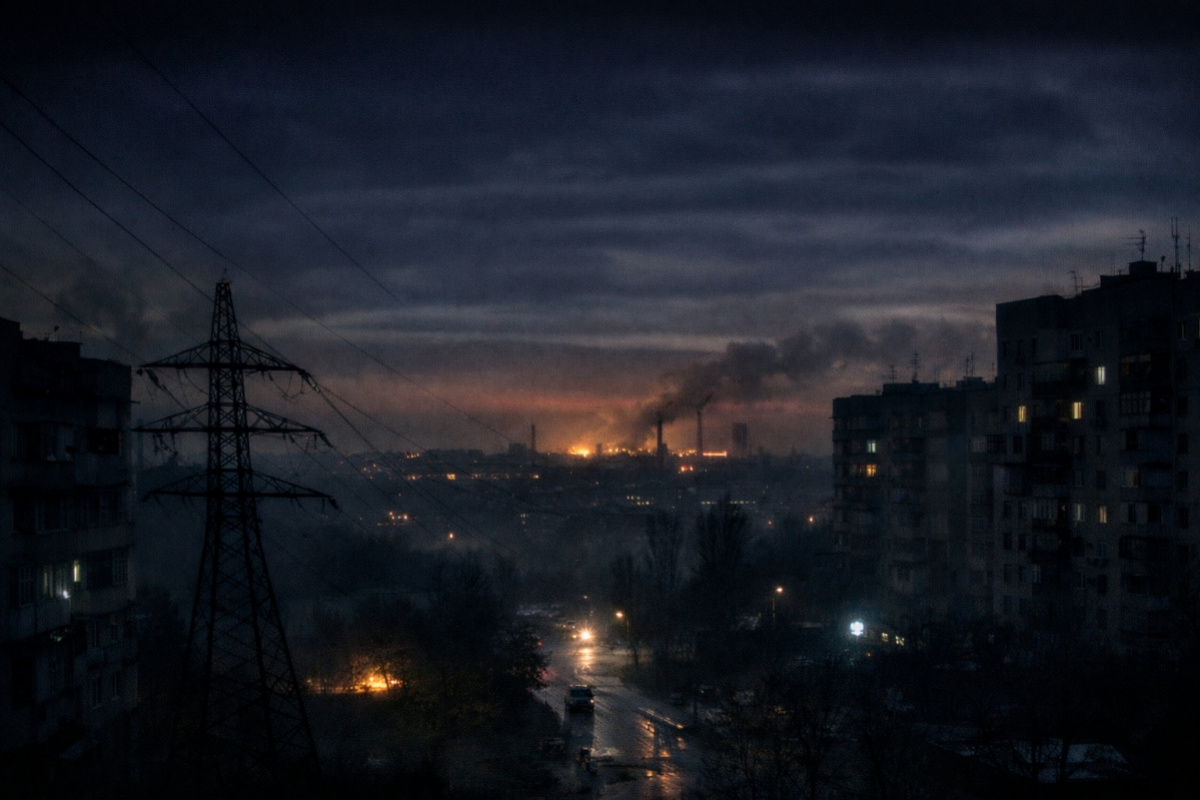 Отключения электроэнергии на ВОТ Донетчины и Луганщины. Создано ИИ