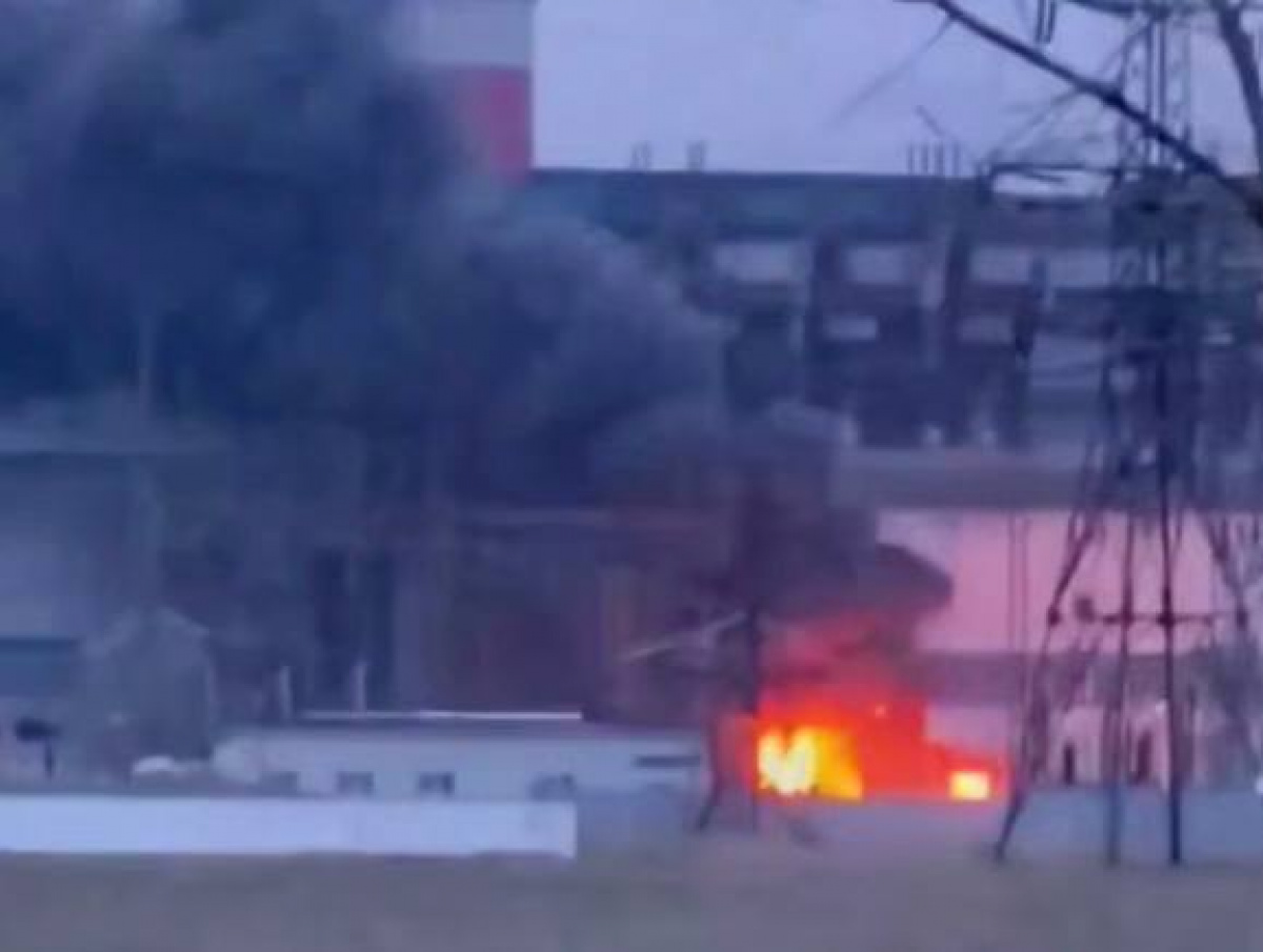 Последствия удара по ГРЭС в Новочеркасске. Фото: кадр из видео