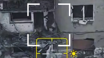 Оккупанты на окраинах Родинского. Фото: кадр из видео