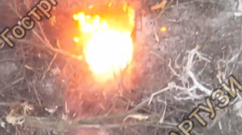 Удар по оккупантам на Донетчине. Фото: кадр из видео