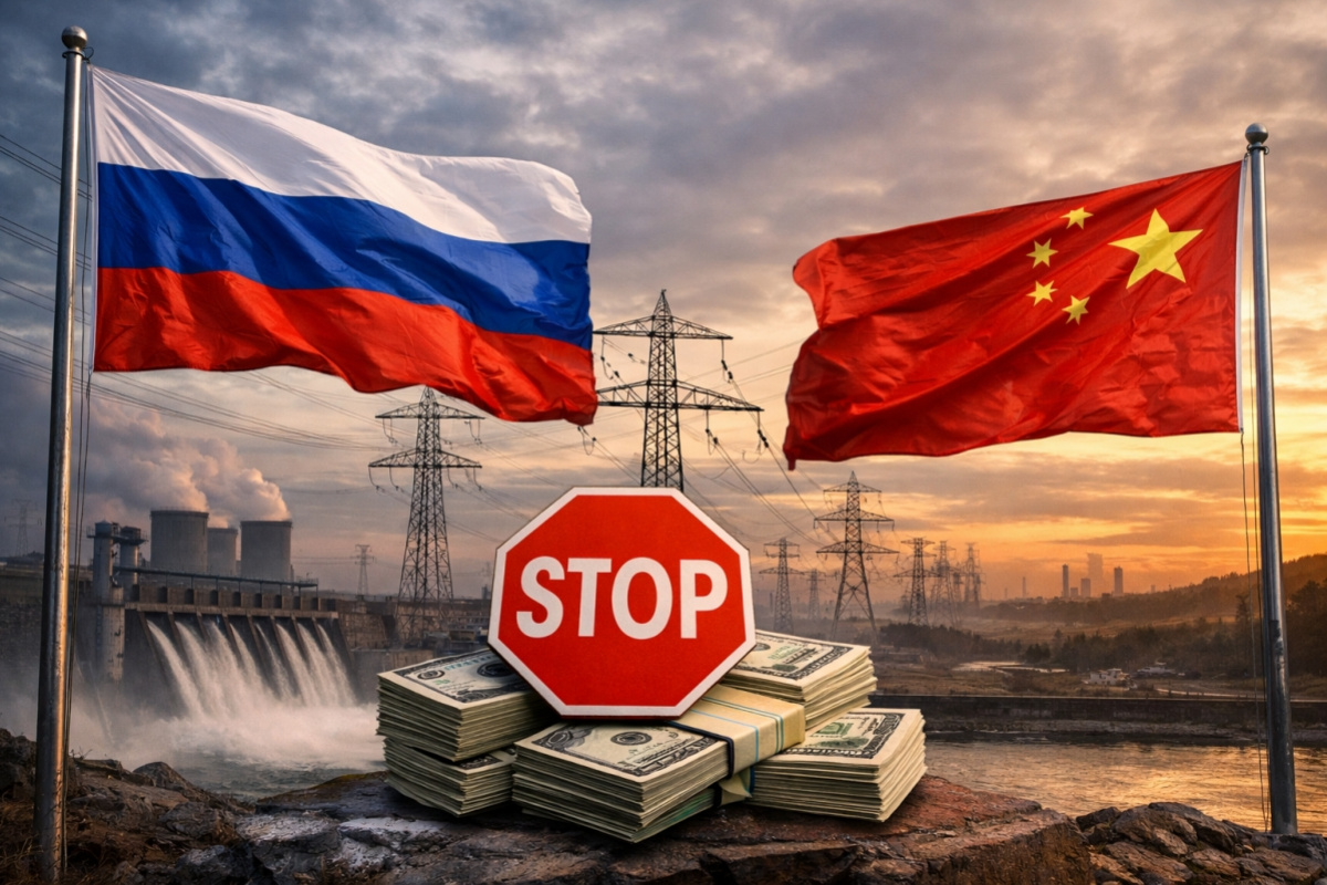 Прекращение экспорта российской электроэнергии в Китай. Создано ИИ