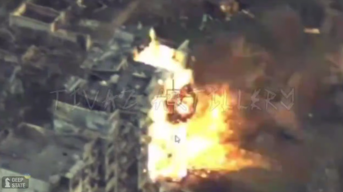 Удар по российской пехоте в Покровске. Фото: кадр из видео