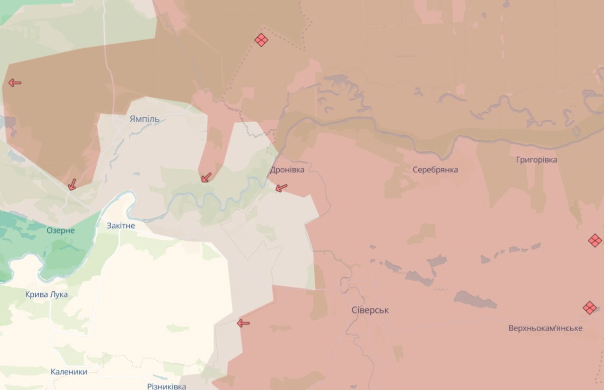 Ситуація в районі Дронівки. Фото: карта DeepState