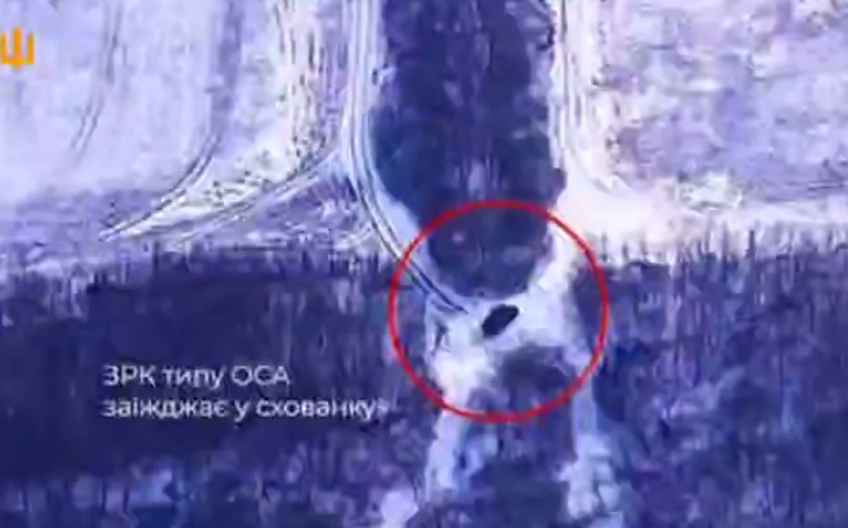 Силы обороны поразили ЗРК «Оса». Фото: скриншот 