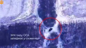 Силы обороны поразили ЗРК «Оса». Фото: скриншот 