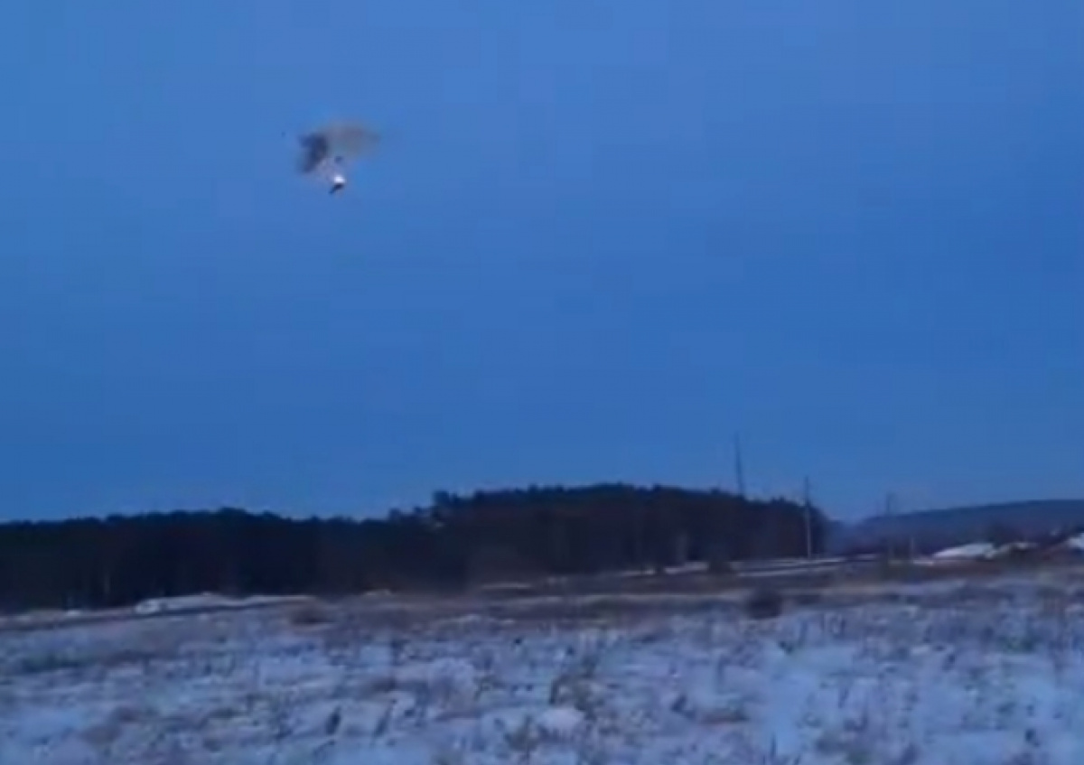 Момент уничтожения беспилотника «Герань-2».