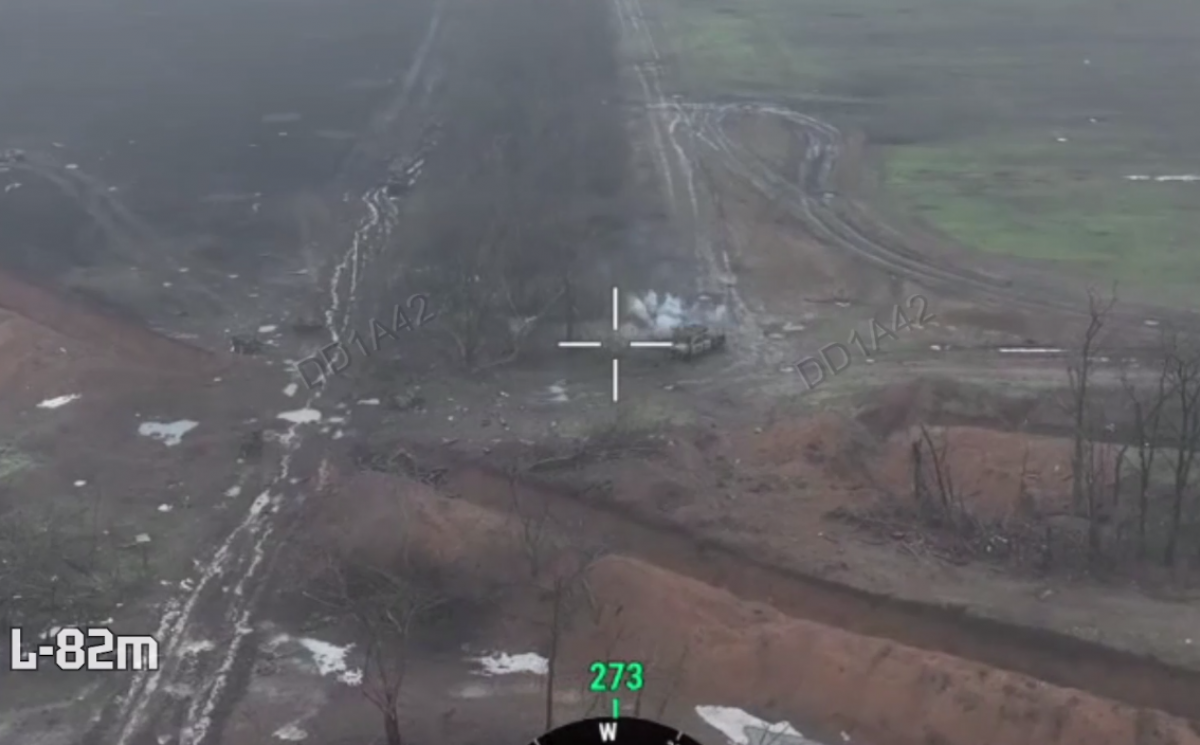 Знищена російська техніка на Донеччині. Фото: кадр із відео